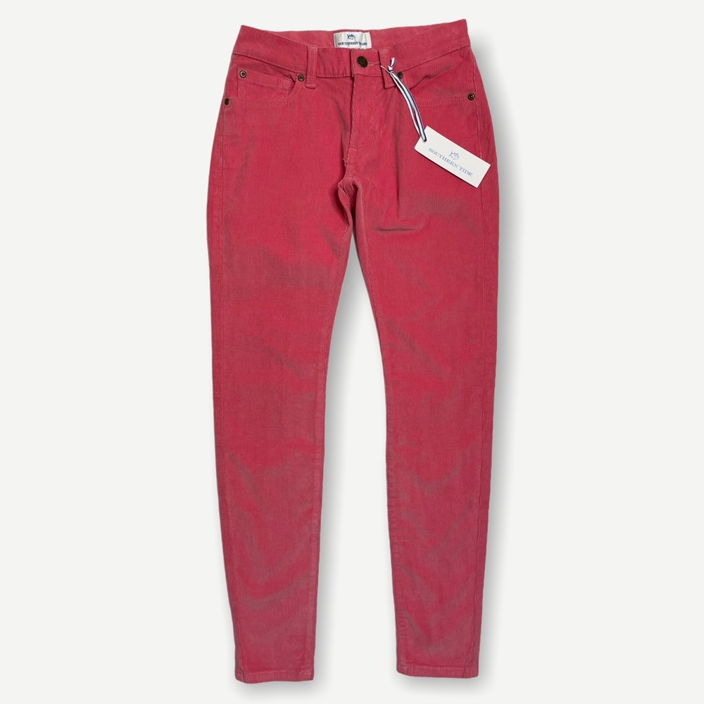 Southern Tide Skinny Corduroy Pants in Desert Rose Size 25 NWT - Picture 4 of 10